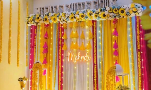 Celebrate your Haldi and Mehendi ceremonies with vibrant balloon decorations by Best Event Planner & Balloon Decorators. Call 8595078930 to book your event today!